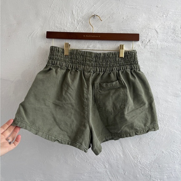 Aerie Babewatch High Waist Pull On Olive Women's Shorts - Picture 5 of 9